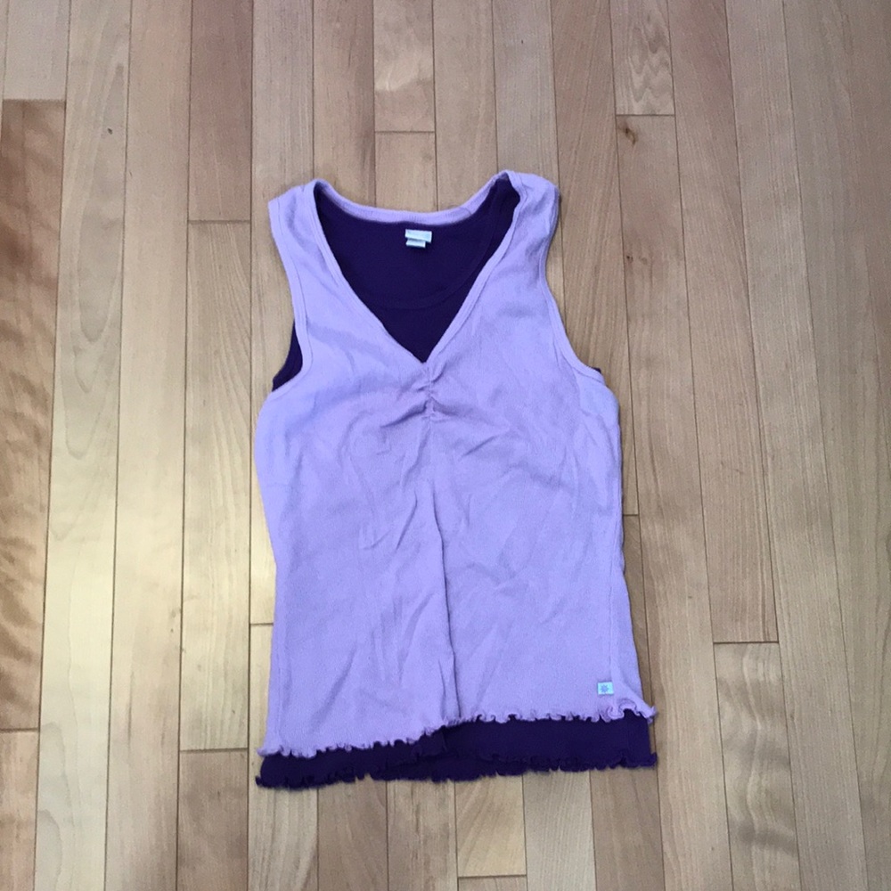 Purple layer tank top